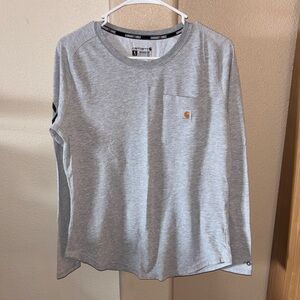 Women’s Carhartt Force  Gray long sleeve tee Medium